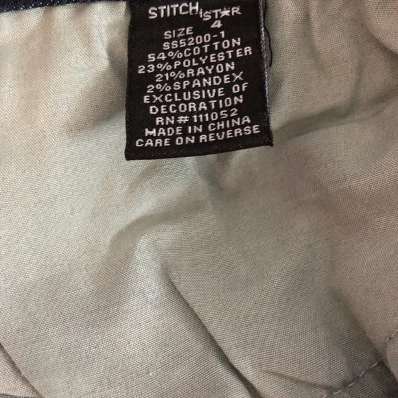 Stitch Star Embroidered Boho Blue Jeans. Size 4 NWT - Picture 8 of 8